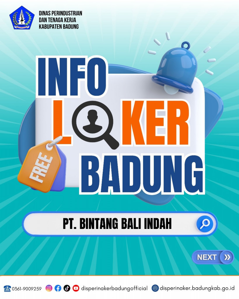 info loker dari PT. BINTANG BALI INDAH untuk kualifikasi dan persyaratan yuk cek postingan di atas Sobat Perinaker